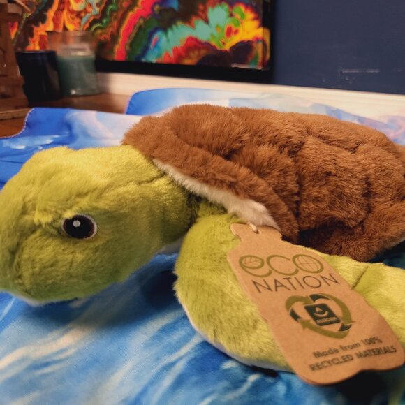 Stuffed Sea Turtle ~ Eco Nation ~ New with Tags - Picture 1 of 6